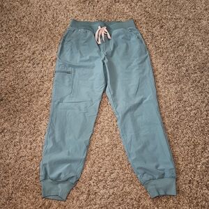 Women’s FIGS Zamora Jogger Scrub Pants Size M Eucalyptus Green PO# 3668